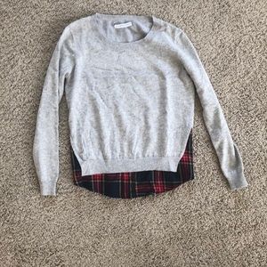 Goodnight macaroon gray sweater with flannel